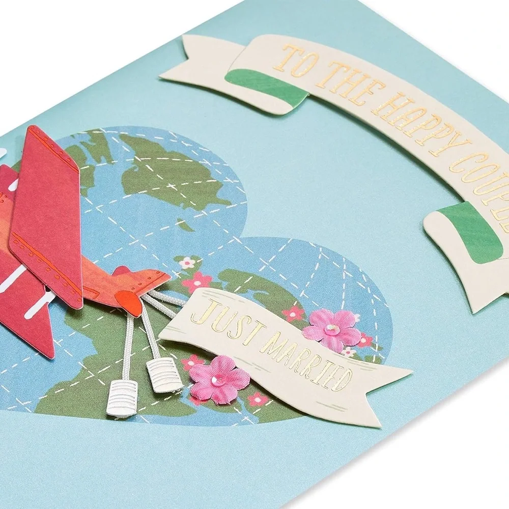 🆕Papyrus 3D “Just Married” Greeting Card